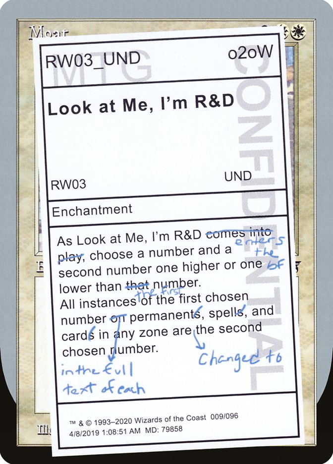 Look at Me, I'm R&D [Unsanctioned] - The Mythic Store | 24h Order Processing