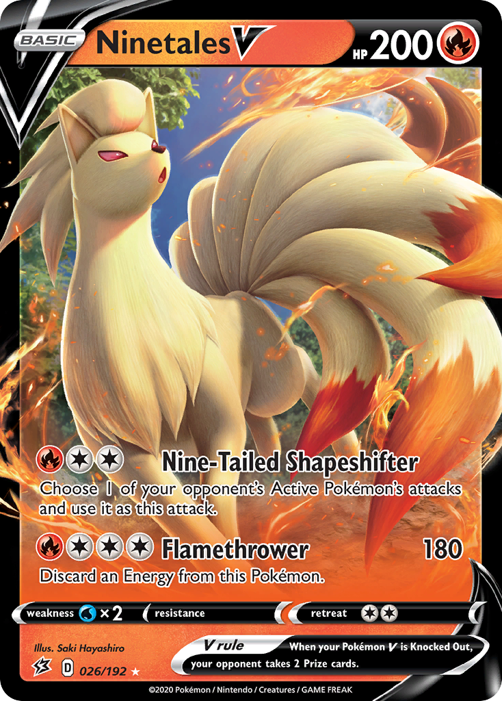 Ninetales V (026/192) [Sword & Shield: Rebel Clash] - The Mythic Store | 24h Order Processing