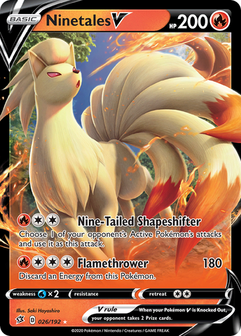 Ninetales V (026/192) [Sword & Shield: Rebel Clash] - The Mythic Store | 24h Order Processing