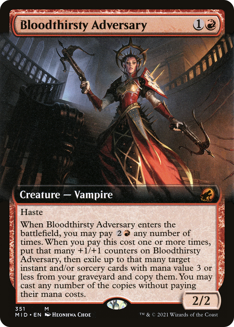 Bloodthirsty Adversary (Extended Art) [Innistrad: Midnight Hunt] - The Mythic Store | 24h Order Processing