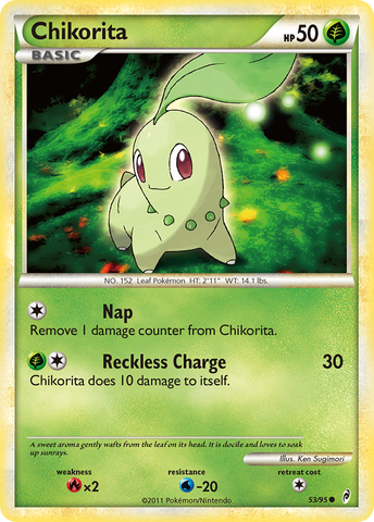 Chikorita (53/95) [HeartGold & SoulSilver: Call of Legends] - The Mythic Store | 24h Order Processing