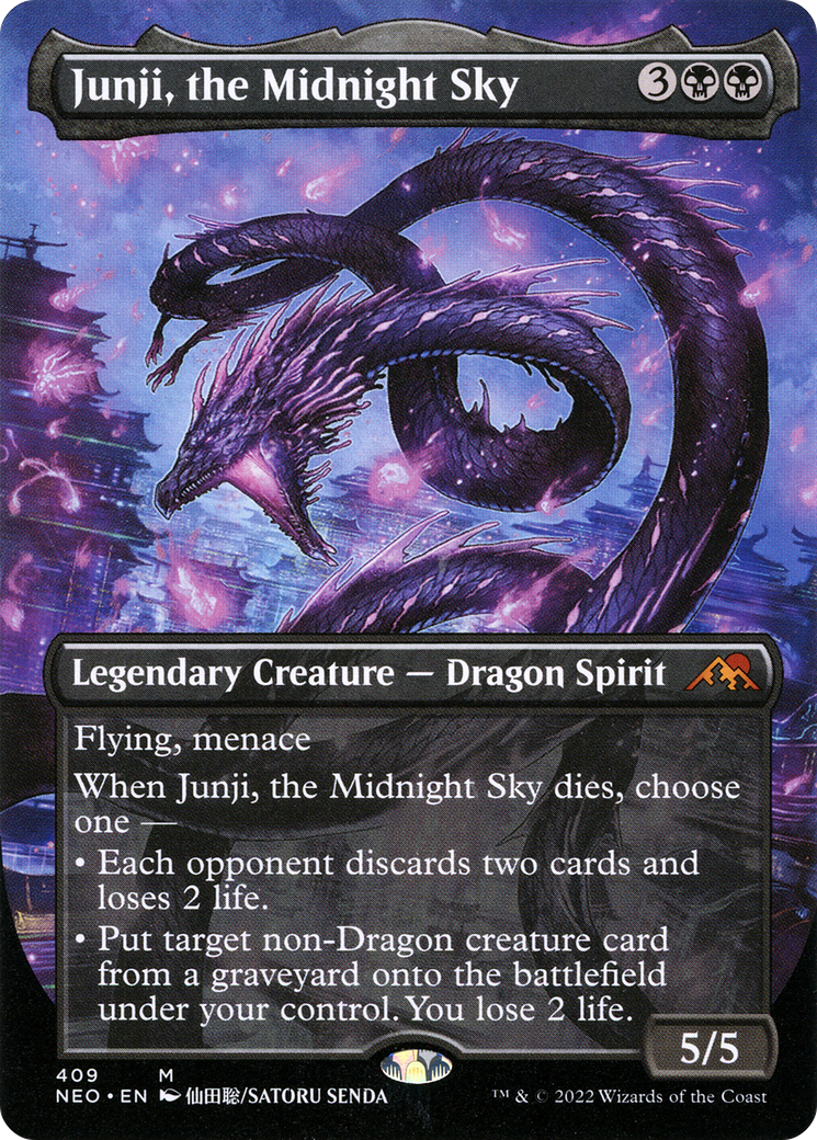 Junji, the Midnight Sky (Borderless Alternate Art) [Kamigawa: Neon Dynasty] - The Mythic Store | 24h Order Processing