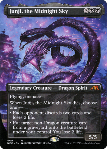 Junji, the Midnight Sky (Borderless Alternate Art) [Kamigawa: Neon Dynasty] - The Mythic Store | 24h Order Processing