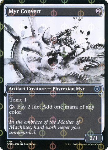 Myr Convert (Showcase Ichor Step-and-Compleat Foil) [Phyrexia: All Will Be One] - The Mythic Store | 24h Order Processing