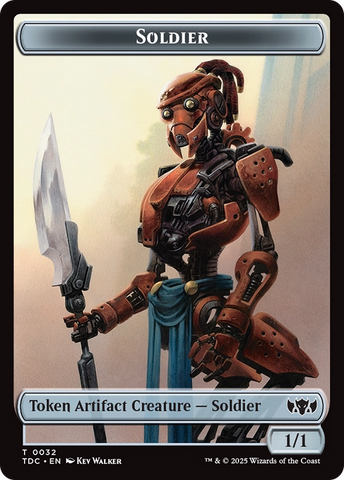 Solider (0032) // Copy Double-Sided Token [Tarkir: Dragonstorm Commander Tokens] - The Mythic Store | 24h Order Processing