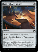 Letter of Acceptance [Commander Masters] - The Mythic Store | 24h Order Processing