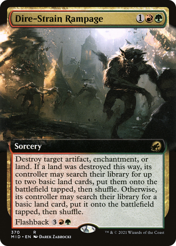 Dire-Strain Rampage (Extended Art) [Innistrad: Midnight Hunt] - The Mythic Store | 24h Order Processing