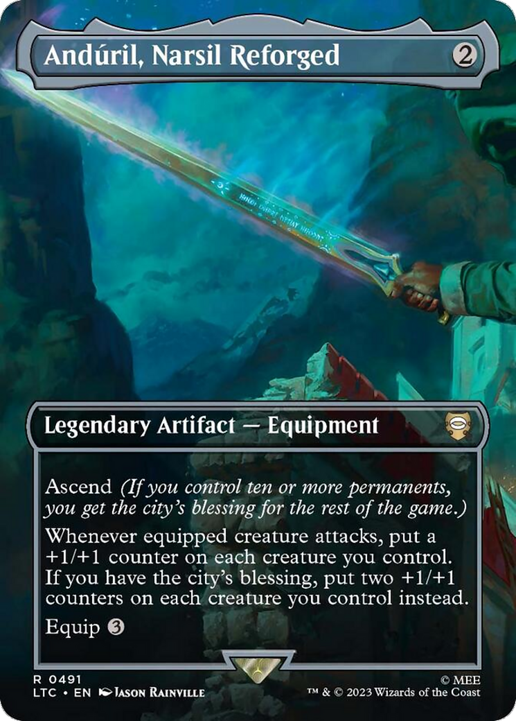 Anduril, Narsil Reforged (Borderless) [The Lord of the Rings: Tales of Middle-Earth Commander] - The Mythic Store | 24h Order Processing