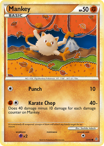 Mankey (53/95) [HeartGold & SoulSilver: Unleashed] - The Mythic Store | 24h Order Processing