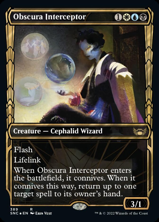 Obscura Interceptor (Showcase Golden Age Gilded Foil) [Streets of New Capenna] - The Mythic Store | 24h Order Processing