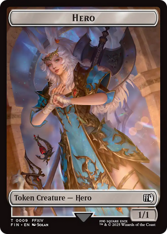 Hero (0009) // Bird (0017) Double-Sided Token [FINAL FANTASY Tokens] - The Mythic Store | 24h Order Processing