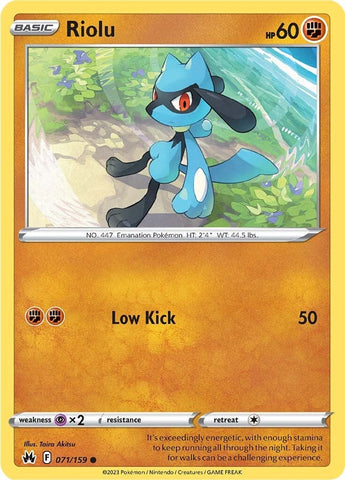 Riolu (071/159) [Sword & Shield: Crown Zenith] - The Mythic Store | 24h Order Processing