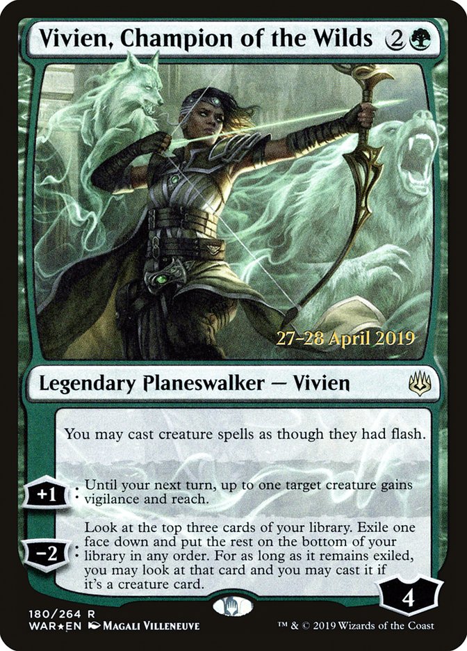 Vivien, Champion of the Wilds [War of the Spark Prerelease Promos] - The Mythic Store | 24h Order Processing