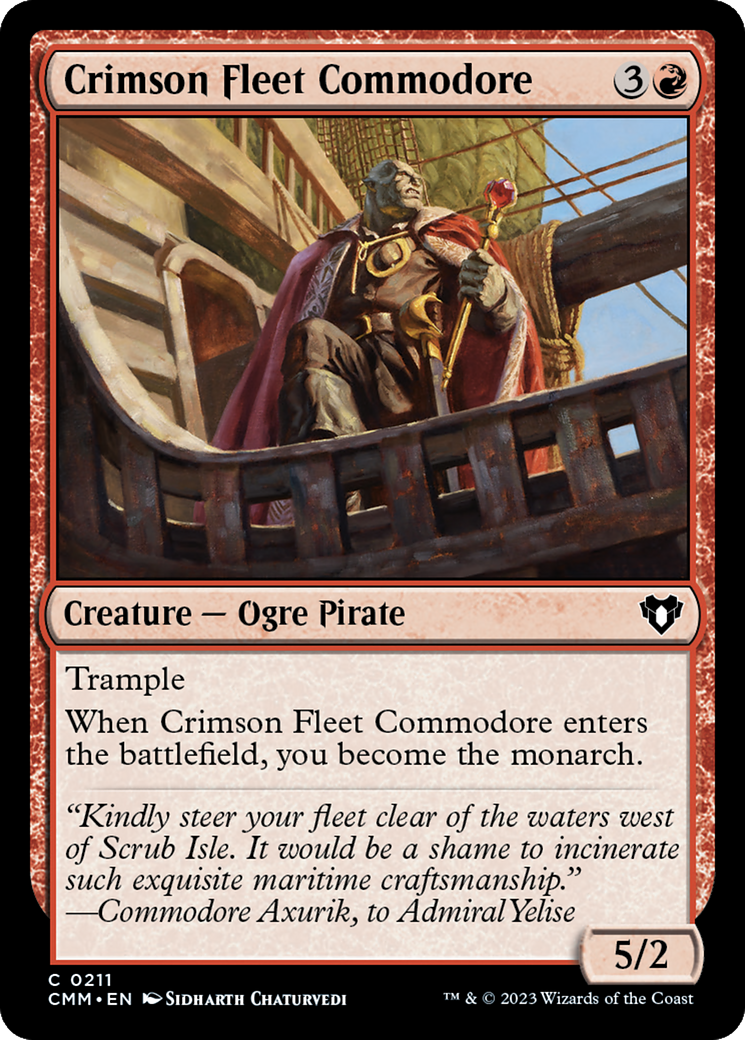 Crimson Fleet Commodore [Commander Masters] - The Mythic Store | 24h Order Processing