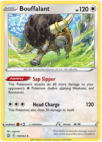 Bouffalant (118/163) [Sword & Shield: Battle Styles] - The Mythic Store | 24h Order Processing