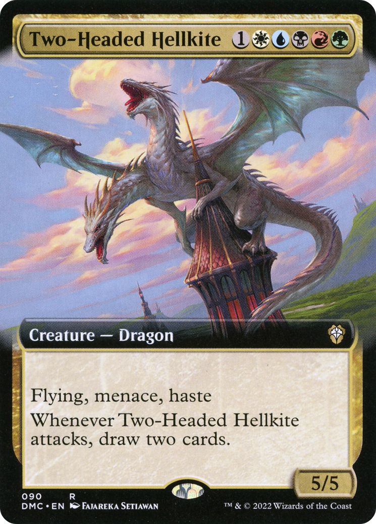 Two-Headed Hellkite (Extended Art) [Dominaria United Commander] - The Mythic Store | 24h Order Processing
