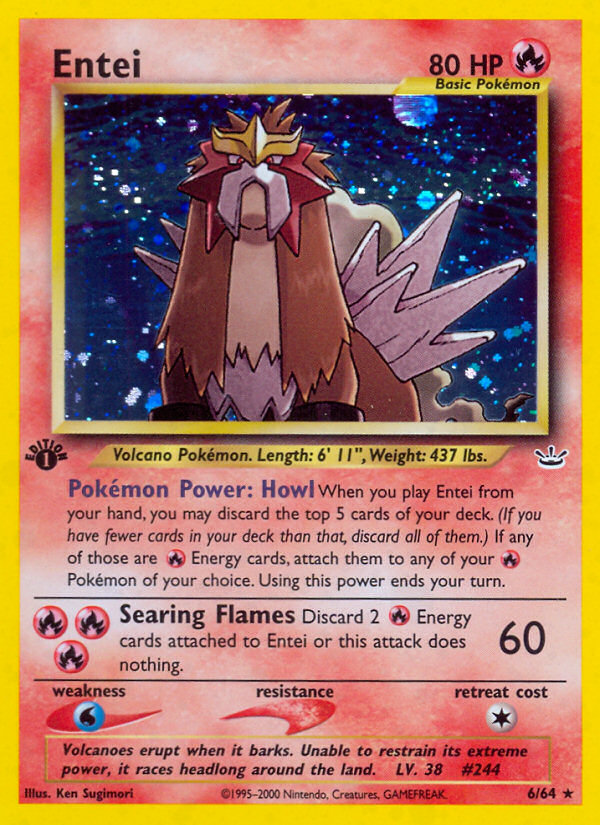 Entei (6/64) [Neo Revelation 1st Edition] - The Mythic Store | 24h Order Processing