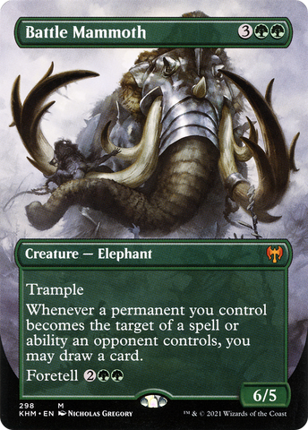 Battle Mammoth (Borderless Alternate Art) [Kaldheim] - The Mythic Store | 24h Order Processing