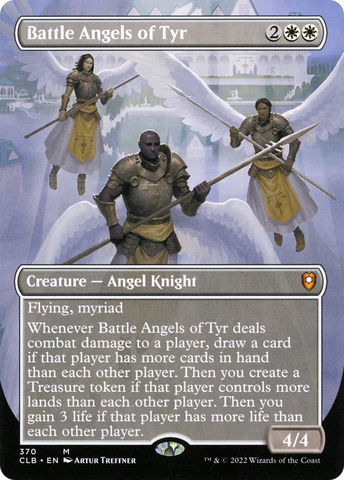 Battle Angels of Tyr (Borderless Alternate Art) [Commander Legends: Battle for Baldur's Gate] - The Mythic Store | 24h Order Processing