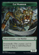Saproling // Cat Warrior Double-Sided Token [Dominaria United Tokens] - The Mythic Store | 24h Order Processing