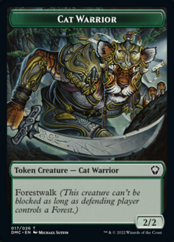 Saproling // Cat Warrior Double-Sided Token [Dominaria United Tokens] - The Mythic Store | 24h Order Processing