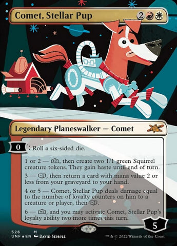 Comet, Stellar Pup (Borderless) (Galaxy Foil) [Unfinity] - The Mythic Store | 24h Order Processing