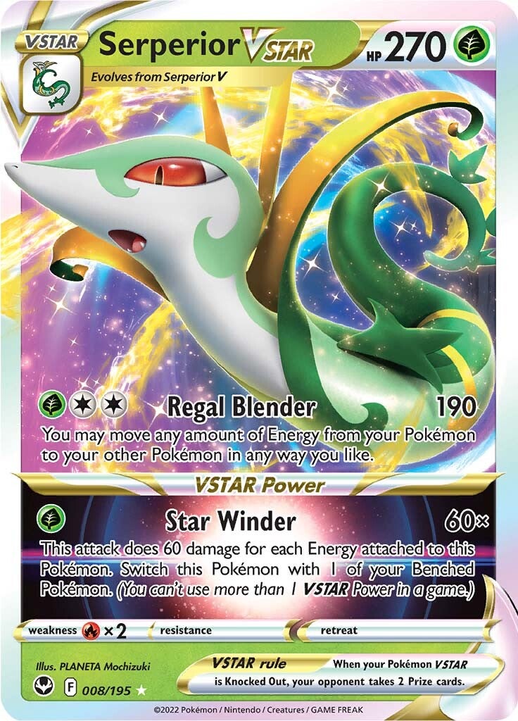 Serperior VSTAR (008/195) [Sword & Shield: Silver Tempest] - The Mythic Store | 24h Order Processing