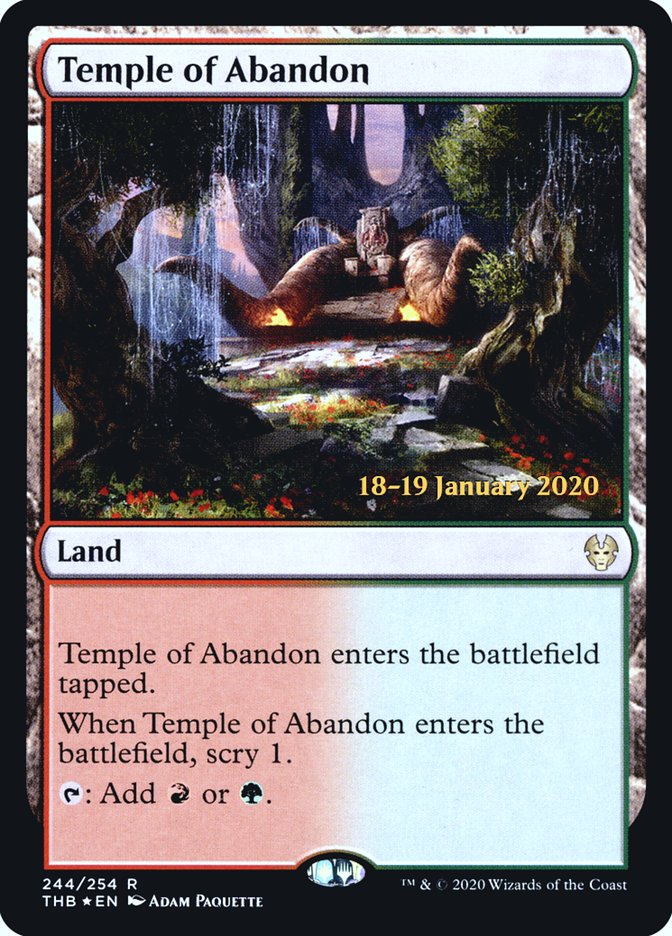 Temple of Abandon [Theros Beyond Death Prerelease Promos] - The Mythic Store | 24h Order Processing