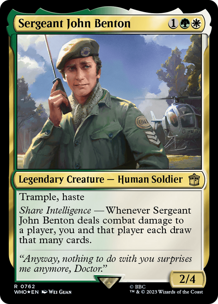 Sergeant John Benton (Surge Foil) [Doctor Who] - The Mythic Store | 24h Order Processing