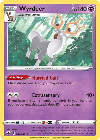 Wyrdeer (069/189) (Theme Deck Exclusive) [Sword & Shield: Astral Radiance] - The Mythic Store | 24h Order Processing
