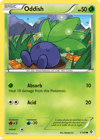 Oddish (1/149) [Black & White: Boundaries Crossed] - The Mythic Store | 24h Order Processing