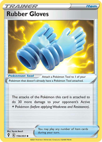 Rubber Gloves (156/203) [Sword & Shield: Evolving Skies] - The Mythic Store | 24h Order Processing