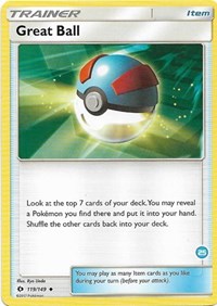 Great Ball (119/149) (Deck Exclusive #25) [Sun & Moon: Trainer Kit - Alolan Ninetales] - The Mythic Store | 24h Order Processing