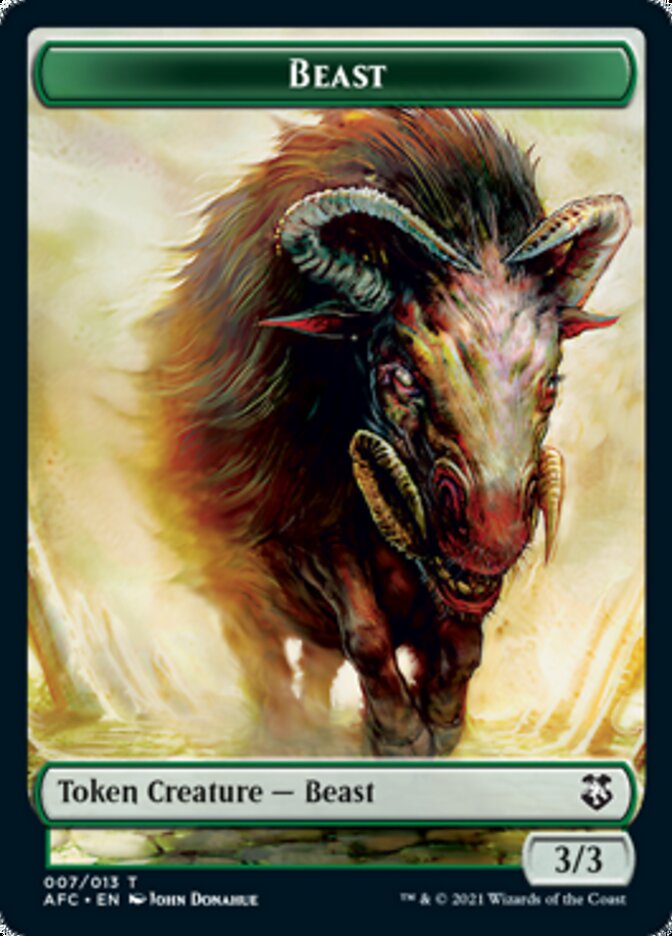 Beast // Dragon Spirit Double-Sided Token [Dungeons & Dragons: Adventures in the Forgotten Realms Commander Tokens] - The Mythic Store | 24h Order Processing
