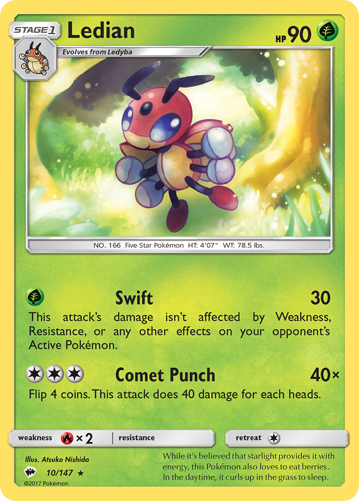 Ledian (10/147) [Sun & Moon: Burning Shadows] - The Mythic Store | 24h Order Processing