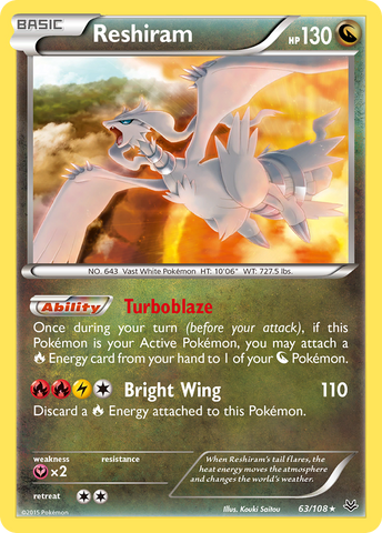 Reshiram (63/108) [XY: Roaring Skies] - The Mythic Store | 24h Order Processing