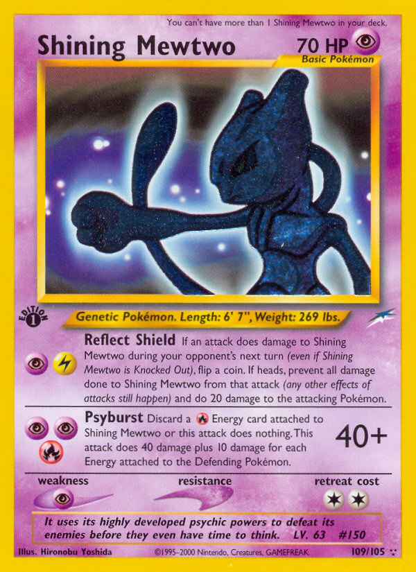 Shining Mewtwo (109/105) [Neo Destiny 1st Edition] - The Mythic Store | 24h Order Processing