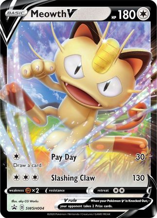 Meowth V (SWSH004) [Sword & Shield: Black Star Promos] - The Mythic Store | 24h Order Processing