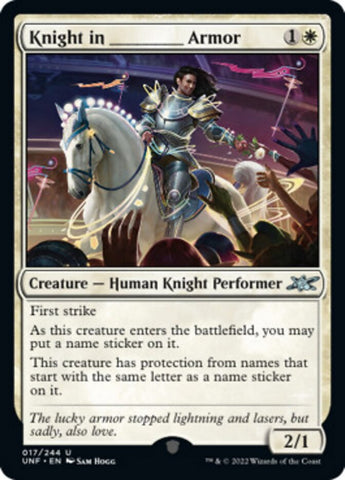 Knight in _____ Armor [Unfinity] - The Mythic Store | 24h Order Processing