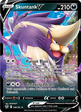 Skuntank V (108/195) [Sword & Shield: Silver Tempest] - The Mythic Store | 24h Order Processing