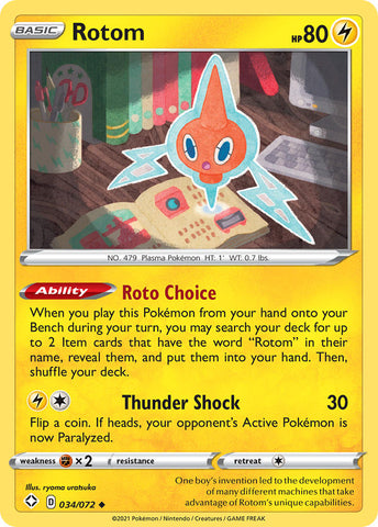 Rotom (034/072) [Sword & Shield: Shining Fates] - The Mythic Store | 24h Order Processing