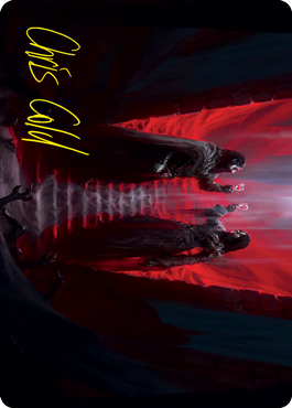 Vampires' Vengeance Art Card (Gold-Stamped Signature) [Innistrad: Crimson Vow Art Series] - The Mythic Store | 24h Order Processing