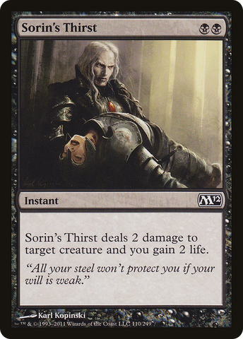 Sorin's Thirst [Magic 2012] - The Mythic Store | 24h Order Processing