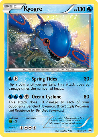 Kyogre (53/160) (Theme Deck Exclusive) [XY: Primal Clash] - The Mythic Store | 24h Order Processing