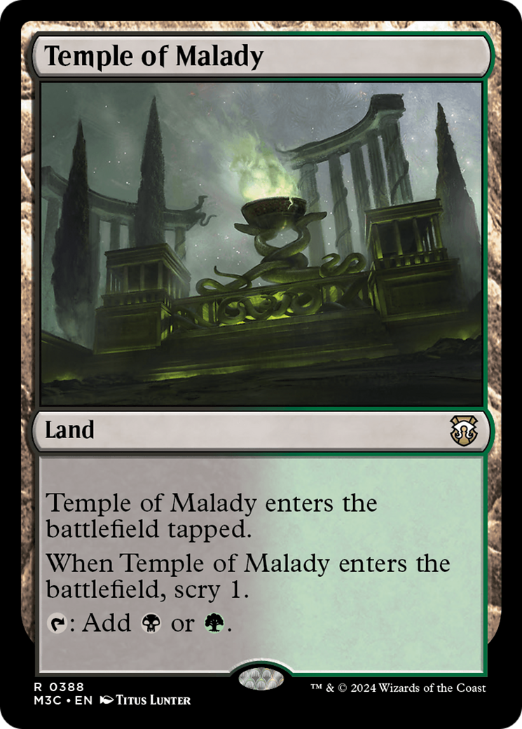 Temple of Malady (Ripple Foil) [Modern Horizons 3 Commander] - The Mythic Store | 24h Order Processing