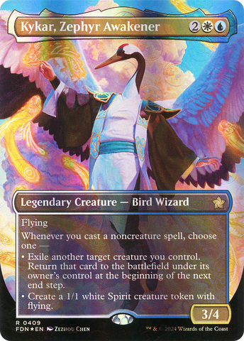 Kykar, Zephyr Awakener (Borderless) (Mana Foil) [Foundations] - The Mythic Store | 24h Order Processing