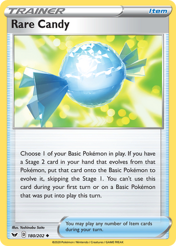 Rare Candy (180/202) [Sword & Shield: Base Set] - The Mythic Store | 24h Order Processing
