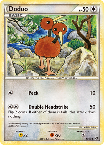 Doduo (45/90) [HeartGold & SoulSilver: Undaunted] - The Mythic Store | 24h Order Processing