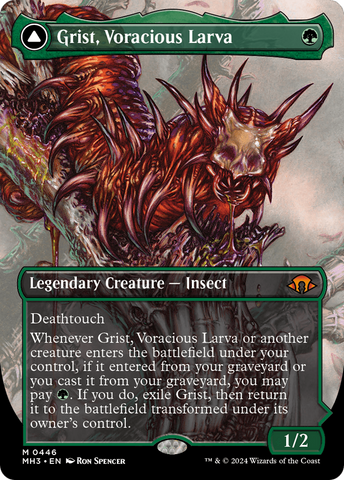 Grist, Voracious Larva // Grist, the Plague Swarm (Borderless) [Modern Horizons 3] - The Mythic Store | 24h Order Processing