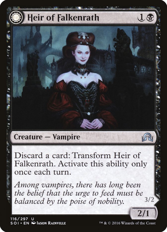 Heir of Falkenrath // Heir to the Night [Shadows over Innistrad] - The Mythic Store | 24h Order Processing